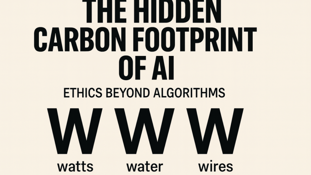 The Hidden Carbon Footprint of AI: Ethics Beyond Algorithms